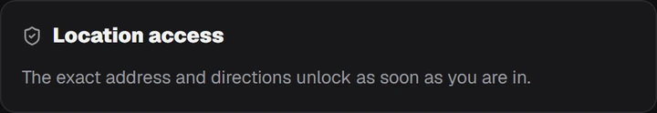 The exact address stays hidden until the host says yes.